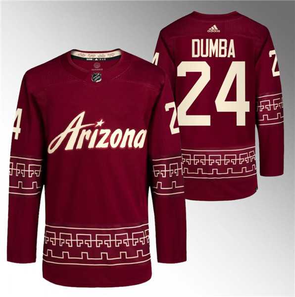 Mens Arizona Coyotes #24 Matt Dumba Garnet Alternate Pro Jersey Dzhi->arizona coyotes->NHL Jersey